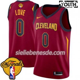 Kinder NBA Cleveland Cavaliers Trikot Kevin Love 0 2018 Finals Patch Nike Rot Swingman